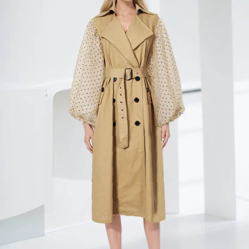 Mid-Length Women's Coat and Trench Coat