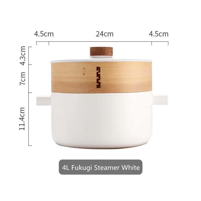 Morandi High-Temperature Porcelain Casserole with Steamer