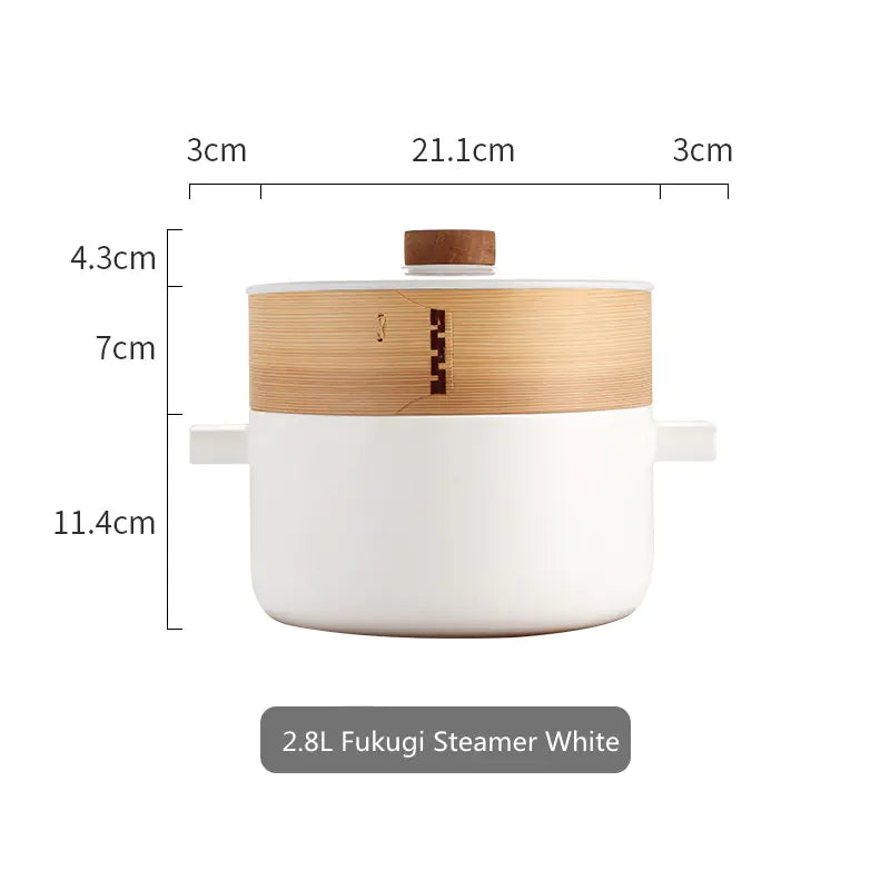 Morandi High-Temperature Porcelain Casserole with Steamer