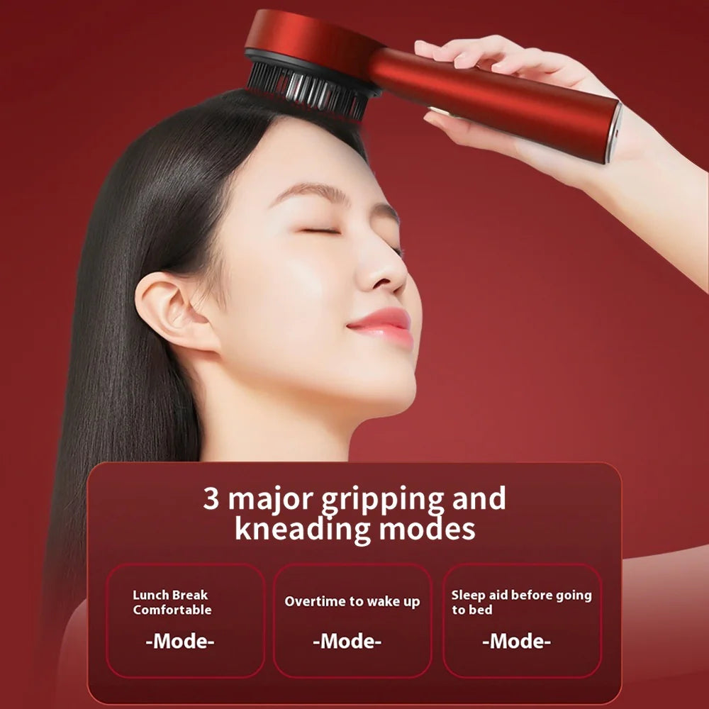 Electric Scalp Care & Hair Growth Massage Comb with Liquid Injection – Red Light Therapy