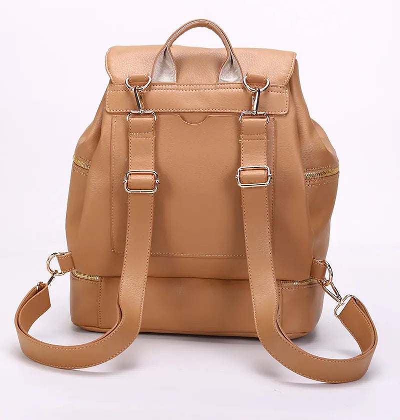Fashionable Two-in-One PU Mommy Backpack with Accessories